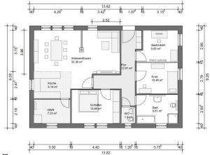 BGX3 Bungalow Grundriss 106qm 4Zimmer