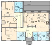 Winkelbungalow Potsdam Grundriss EG