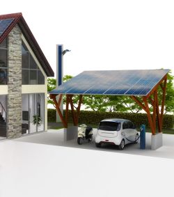 Carport mit Solardach