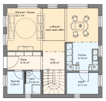Einfamilienhaus Brieselang EG Grundriss